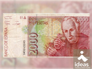 Billete de 2.000 pesetas dedicado a José Celestino Mutis